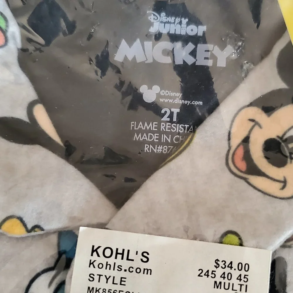 Disney's Mickey Mouse 2 piece Pajama Set   Size 2T